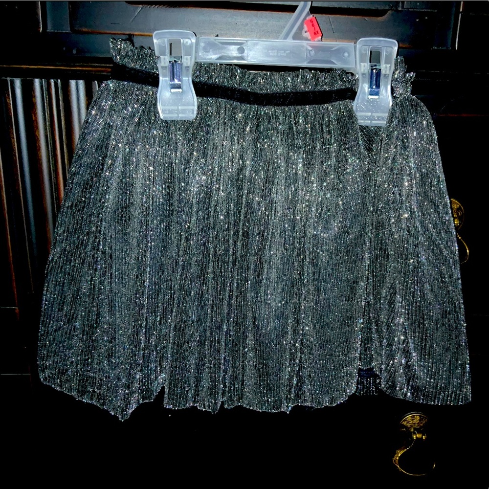 Girls black shimmery skirt